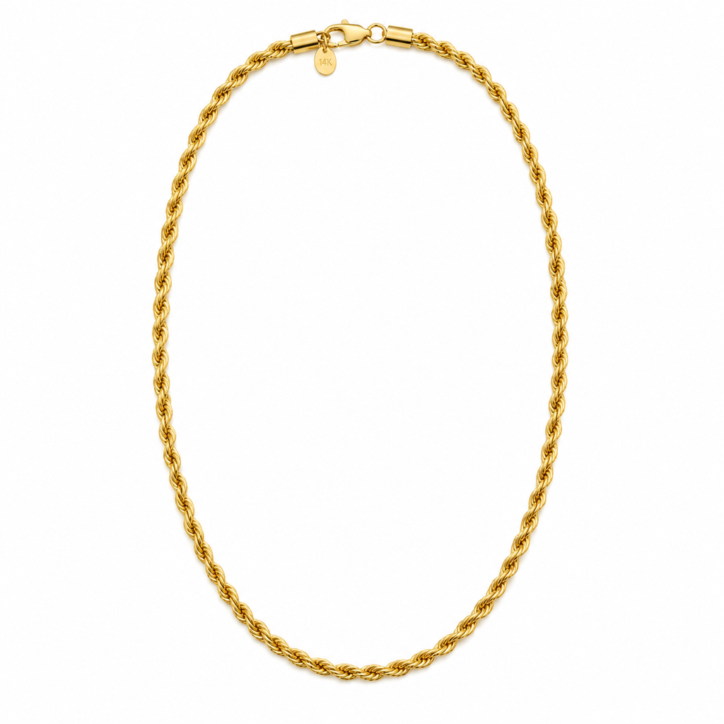 Rope Chain (Gold 14K) - 4 mm