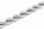 Rope Bracelet (Silver) Rhodium - 6 mm