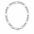 Figaro Bracelet (Silver) Rhodium - 5 mm
