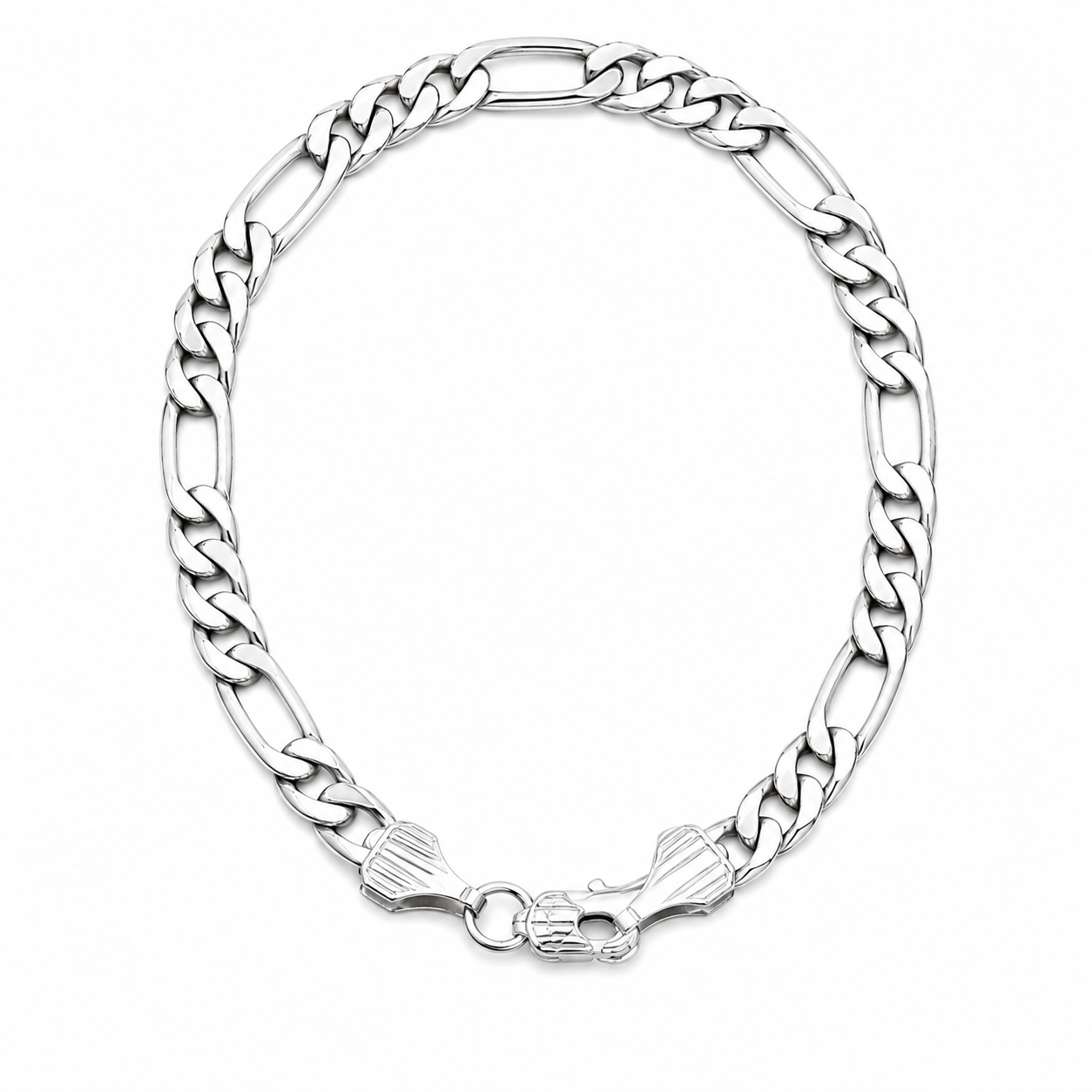Figaro Bracelet (Silver) Rhodium - 5 mm
