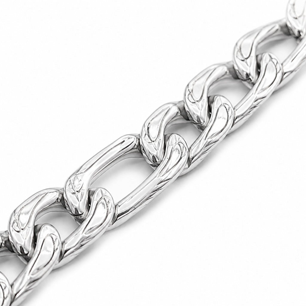 Figaro Bracelet (Silver) Rhodium - 5 mm