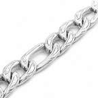 Figaro Bracelet (Silver) Rhodium - 5 mm