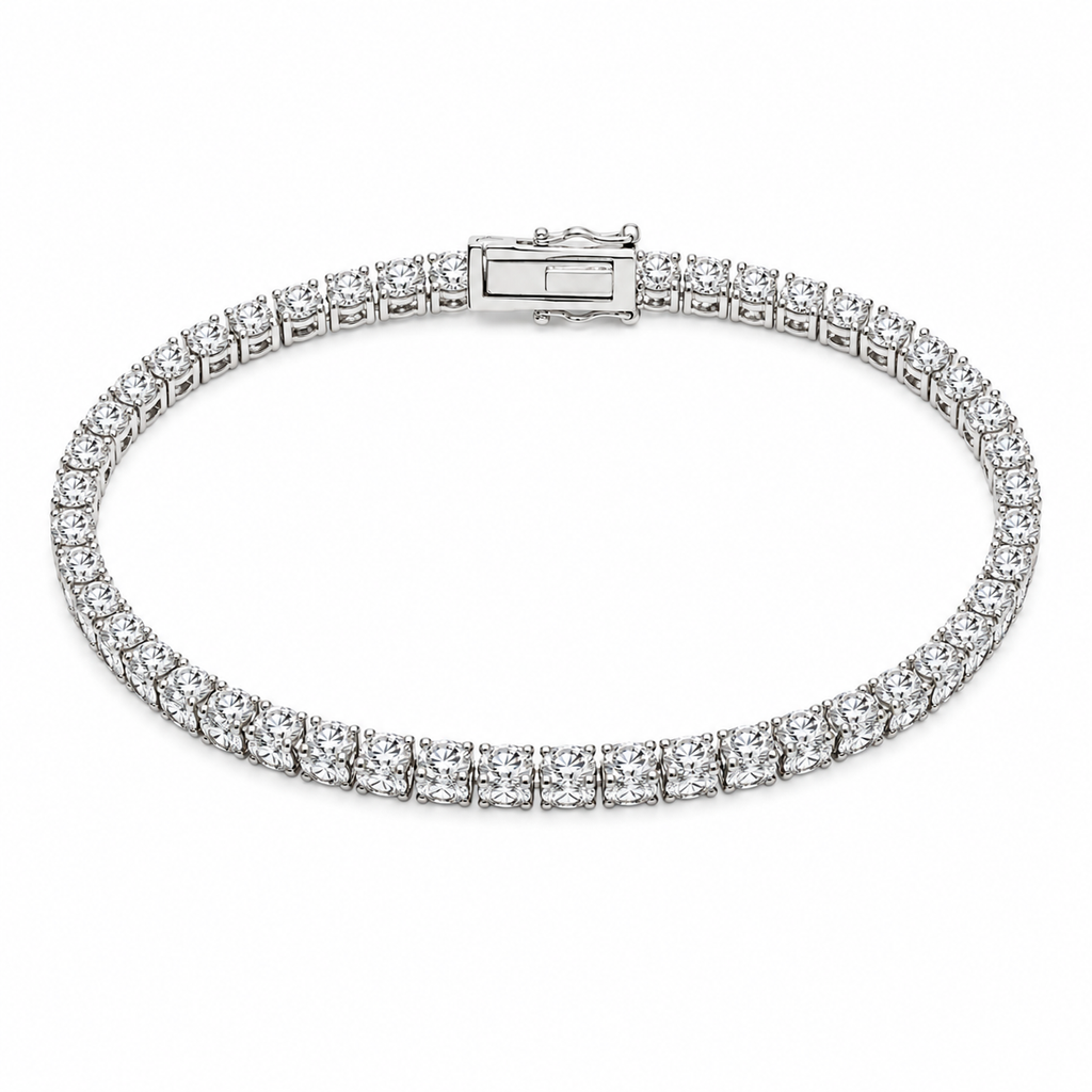 Tennis Bracelet (Silver) Rhodium - 3 mm