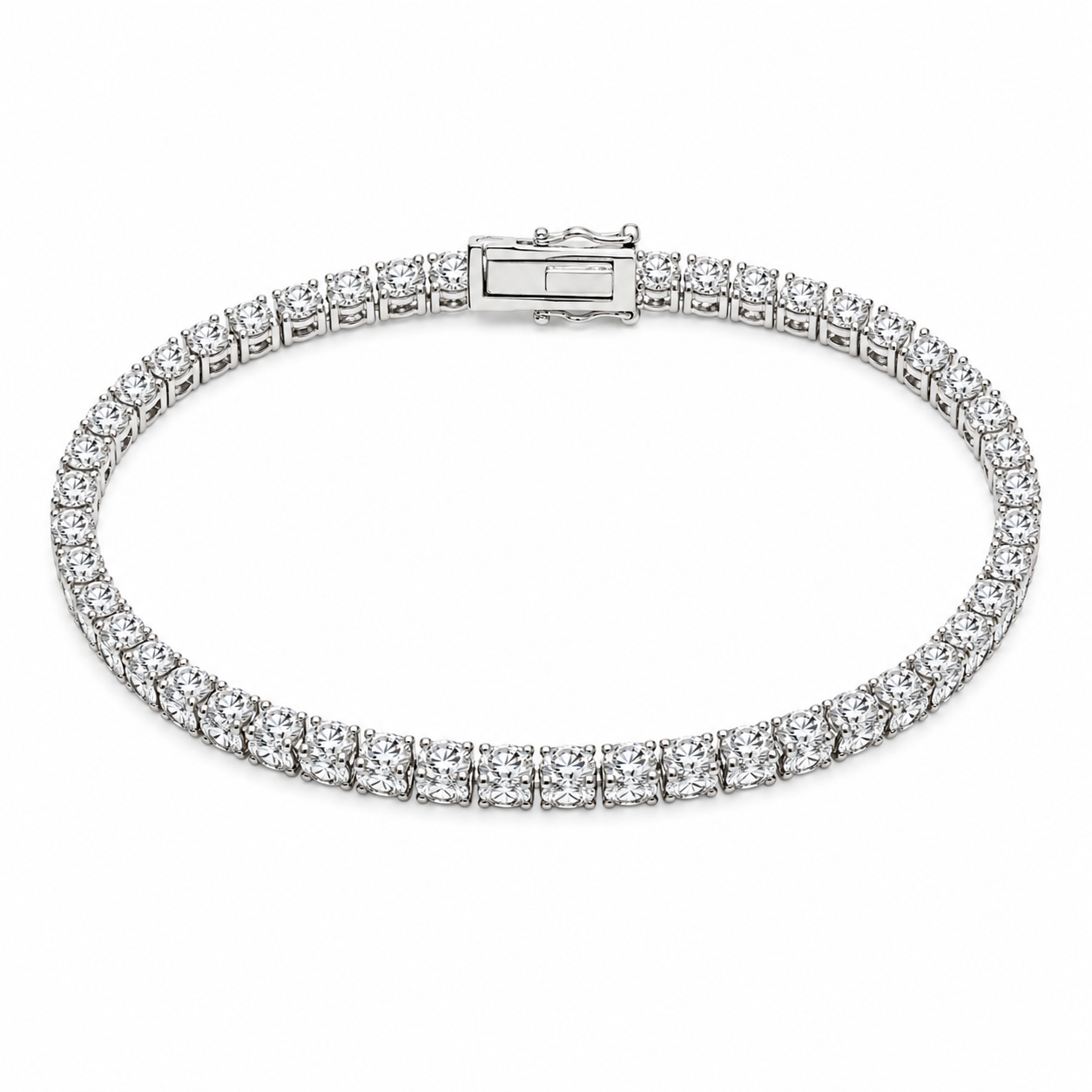 Tennis Bracelet (Silver) Rhodium - 3 mm