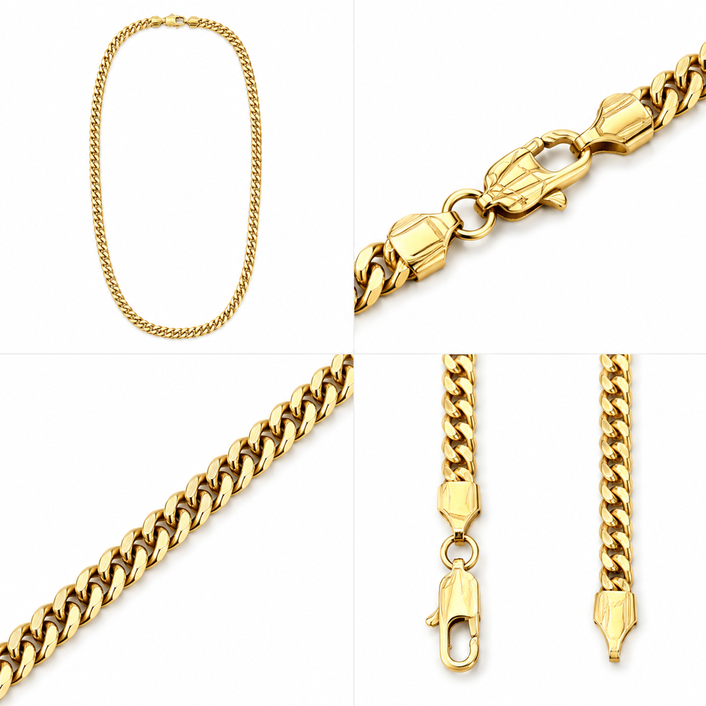 Cuban Link Chain (Gold 14K) - 5 mm