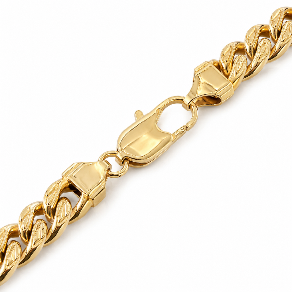 Cuban Link Chain (Gold 14K) - 10 mm