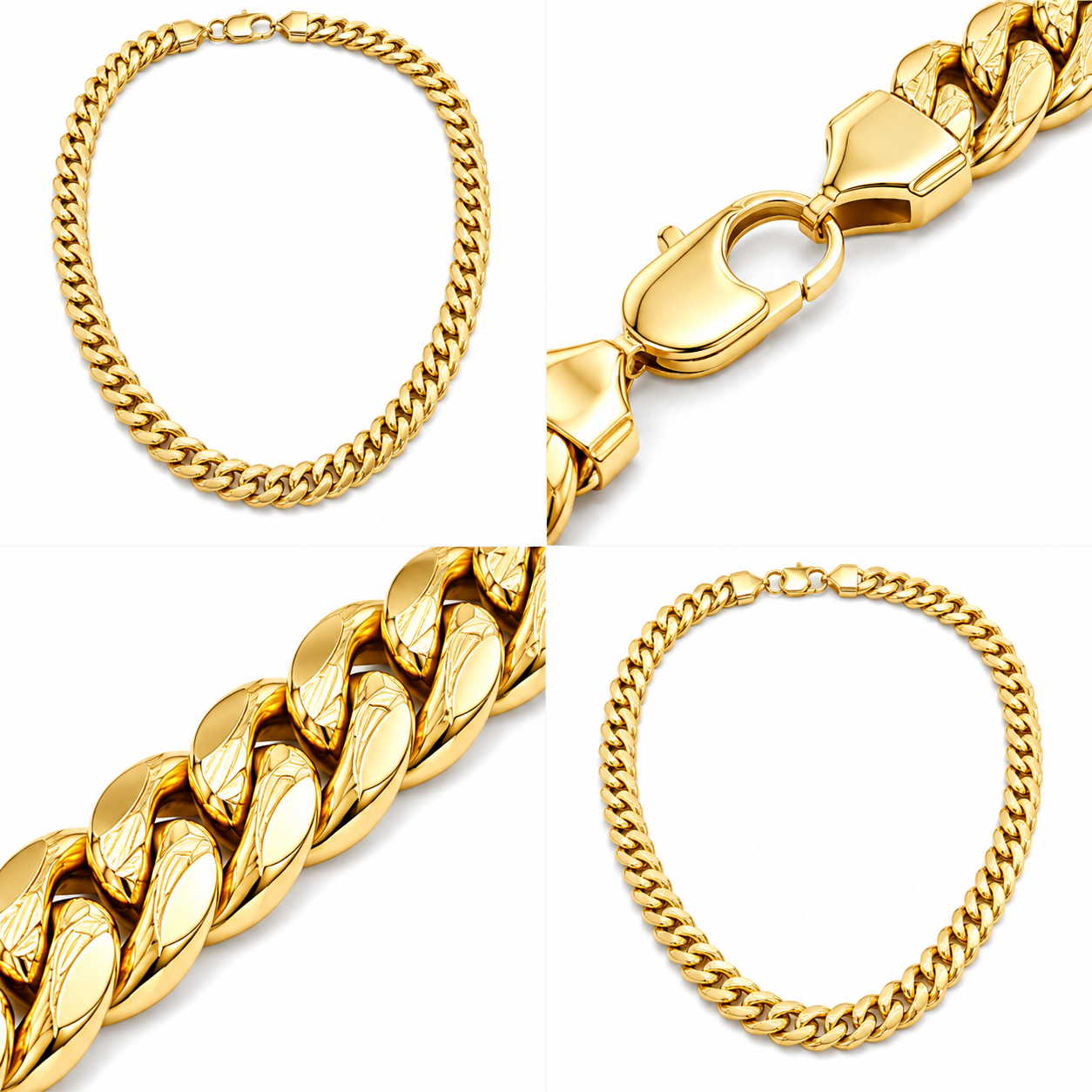 Cuban Link Chain (Gold 14K) - 10 mm