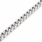 Cuban Link Chain (Silver) Rhodium - 5 mm
