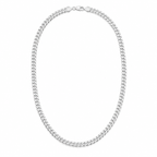 Cuban Link Chain (Silver) Rhodium - 5 mm