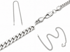 Cuban Link Chain (Silver) Rhodium - 5 mm