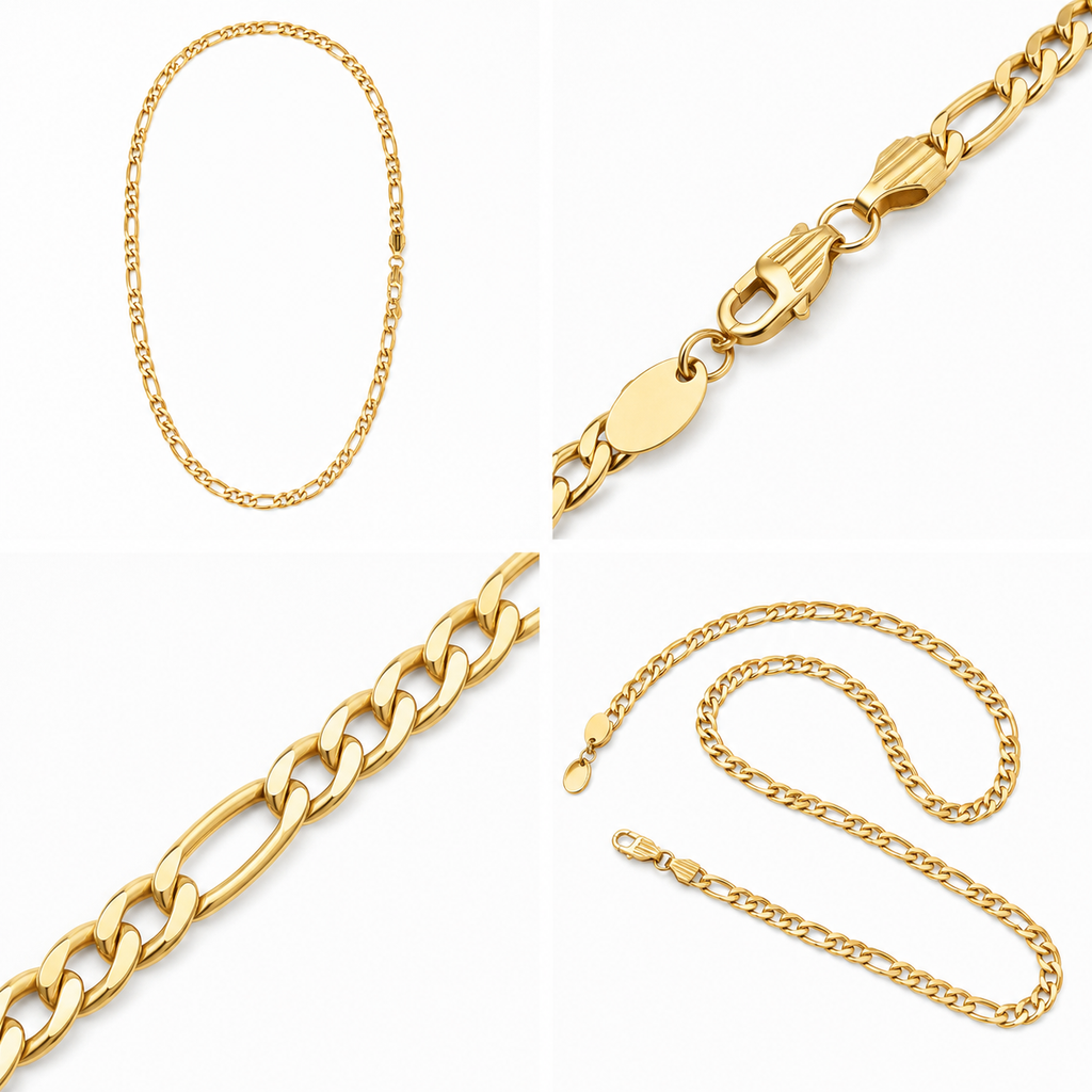 Figaro Chain (Gold 14K) - 5 mm