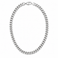 Cuban Link Chain (Silver) Rhodium - 10 mm