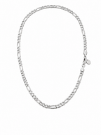 Figaro Chain (Silver) Rhodium - 5 mm