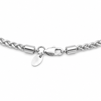 Wheat Chain (Silver) Rhodium - 4 mm
