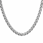 Wheat Chain (Silver) Rhodium - 4 mm