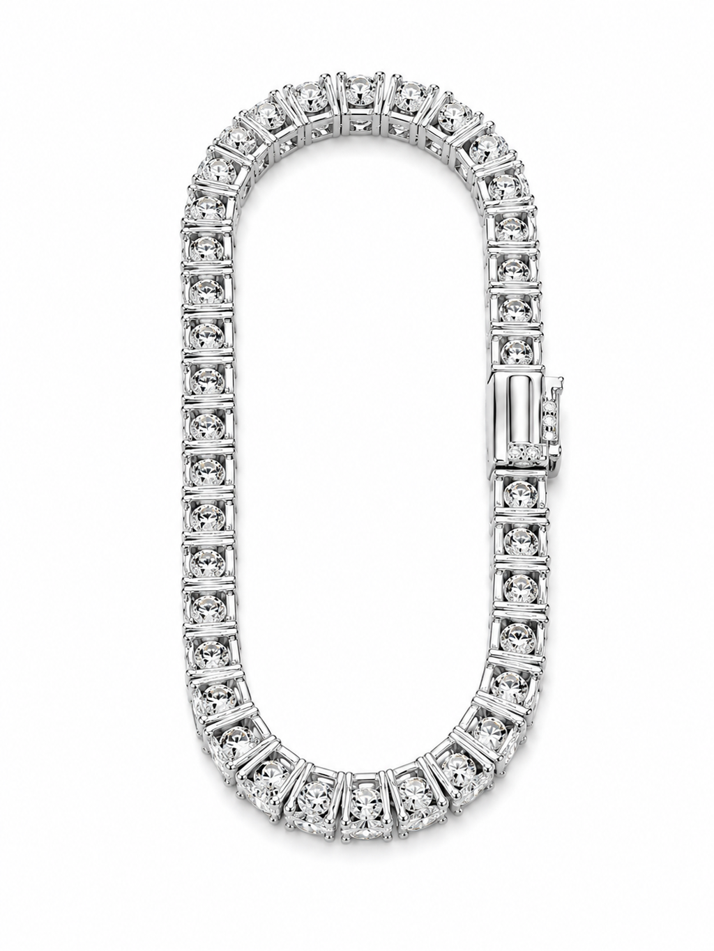 Tennis Bracelet (Silver) Rhodium - 5 mm