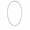Rope Chain (Silver) Rhodium - 4 mm