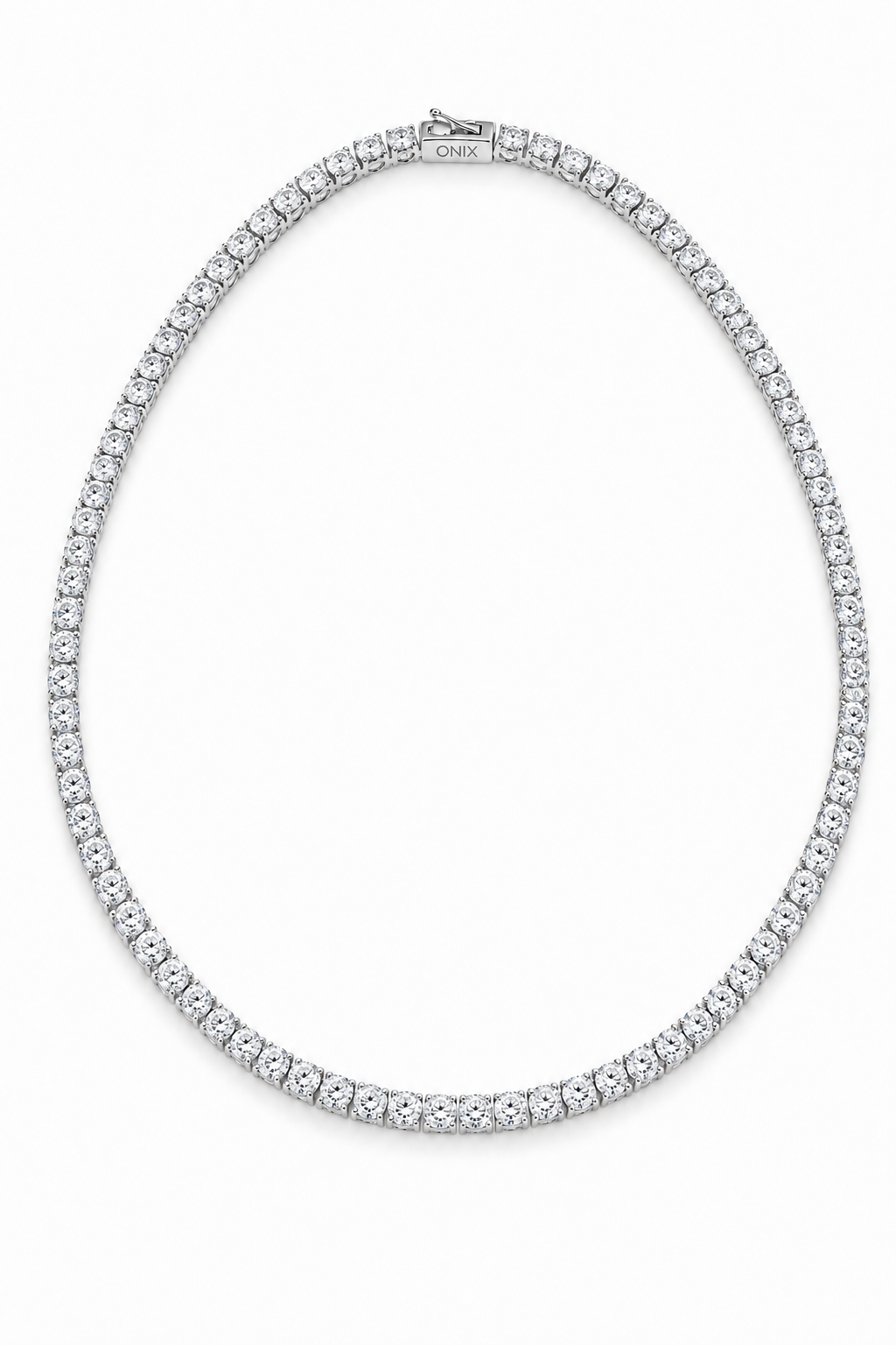 Tennis Chain (Silver) Rhodium - 5 mm